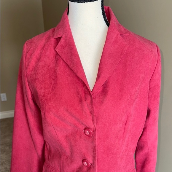 Pink Structured Blazer from Northern Reflections with Notched Lapels Size S - Picture 3 of 14